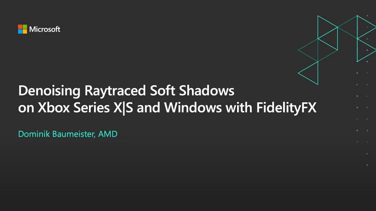 Denoising ray traced soft shadows